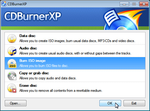 cdburnerxp windows 7