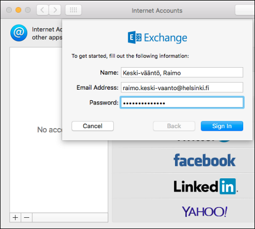 outlook for mac freezes when adding account