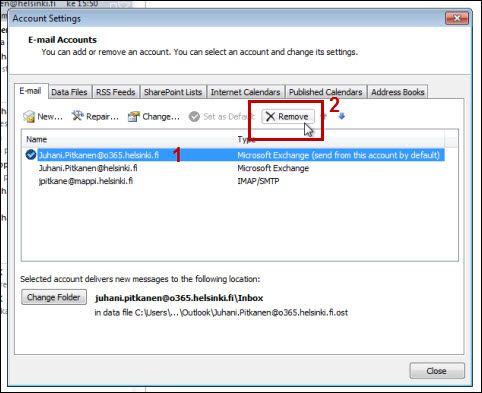 trouble add email account to outlook 2013