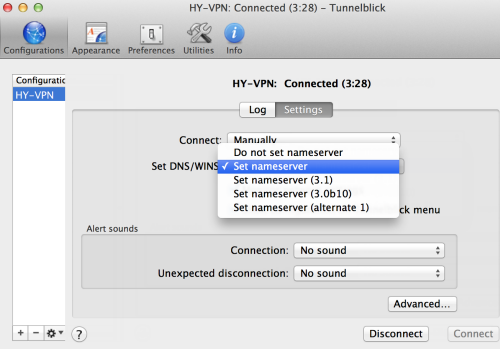 install and setup tunnelblick on mac os for openvpn