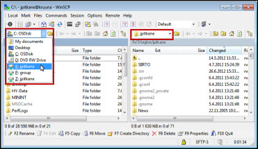 winscp copy from windows to unix