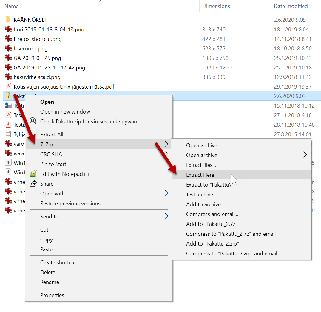 make 7zip default windows 10