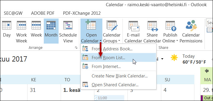 Booking a meeting room (Outlook) | HELPDESK