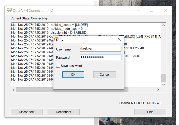 HY-VPN – Checking functionality and errors (Linux)